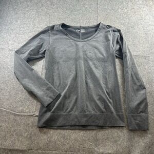 Zyia Active Shirt Womens XL Heather Gray Long Sleeve Running Athletic Tee